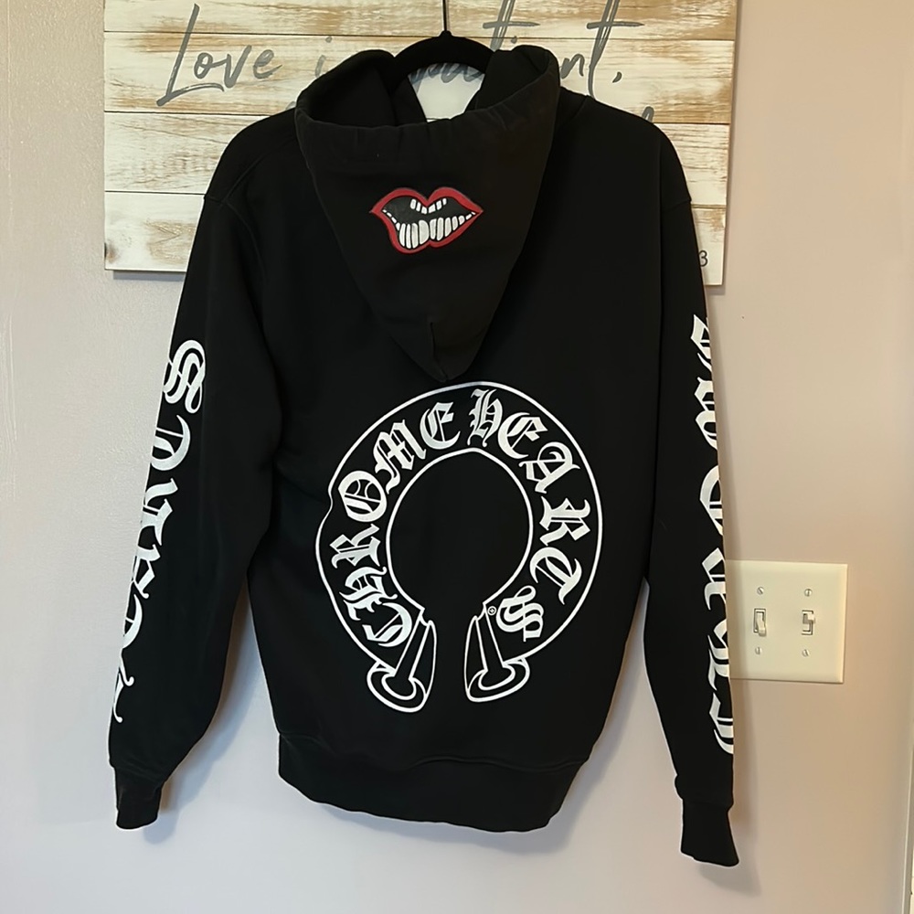 Chrome Hearts Matty Boy Chomper Horseshoe Hoodie Size Medium Black